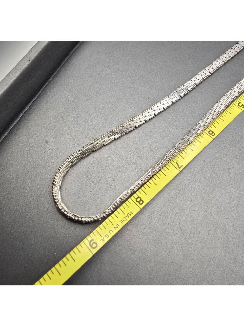 Sterling Silver Woven Link Necklace 18" 5mm Chain Signed MBC Italy 28g - Picture 8 of 12